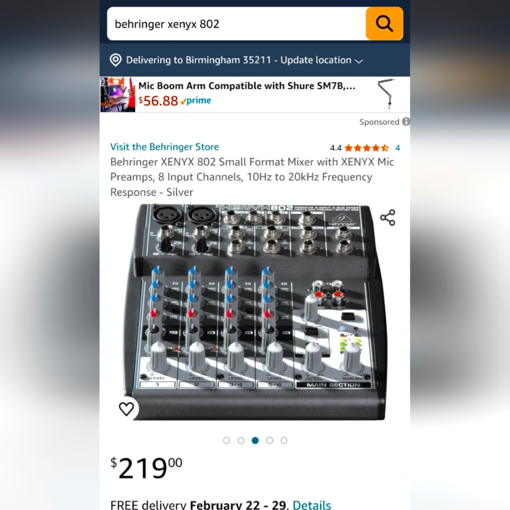 Behringer Xenyx 802 Small Format Mixer